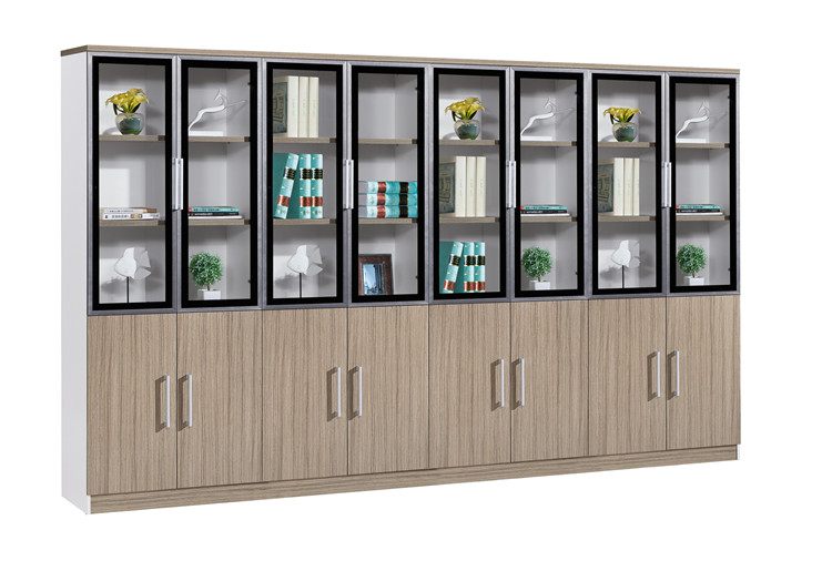 文件柜木質(zhì)簡(jiǎn)約現(xiàn)代檔案柜資料柜儲(chǔ)物柜書柜帶鎖收納柜辦公室柜子